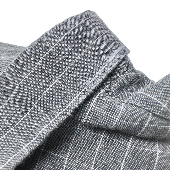 UNTUCKit | Men | Chauvin Gray Checker 100% Linen Button Up Shirt | Size Large - Picture 10 of 11